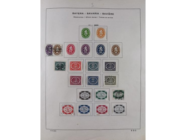 1851/1934, uriger meist gestempelter und teils ungebrauchter Sammlungsbestand in einem Schaubek Album, dabei auch wenige Brie