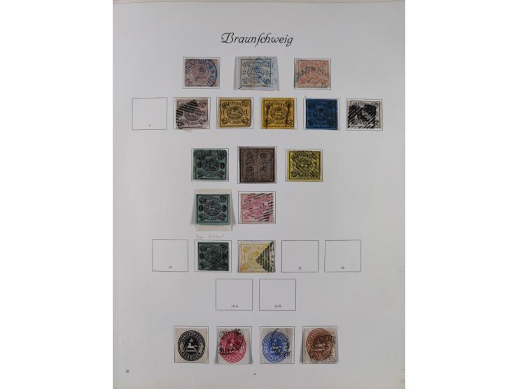 1851/1934, uriger meist gestempelter und teils ungebrauchter Sammlungsbestand in einem Schaubek Album, dabei auch wenige Brie