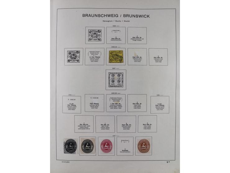 1851/1934, uriger meist gestempelter und teils ungebrauchter Sammlungsbestand in einem Schaubek Album, dabei auch wenige Brie