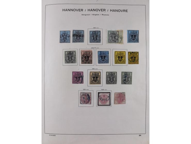 1851/1934, uriger meist gestempelter und teils ungebrauchter Sammlungsbestand in einem Schaubek Album, dabei auch wenige Brie