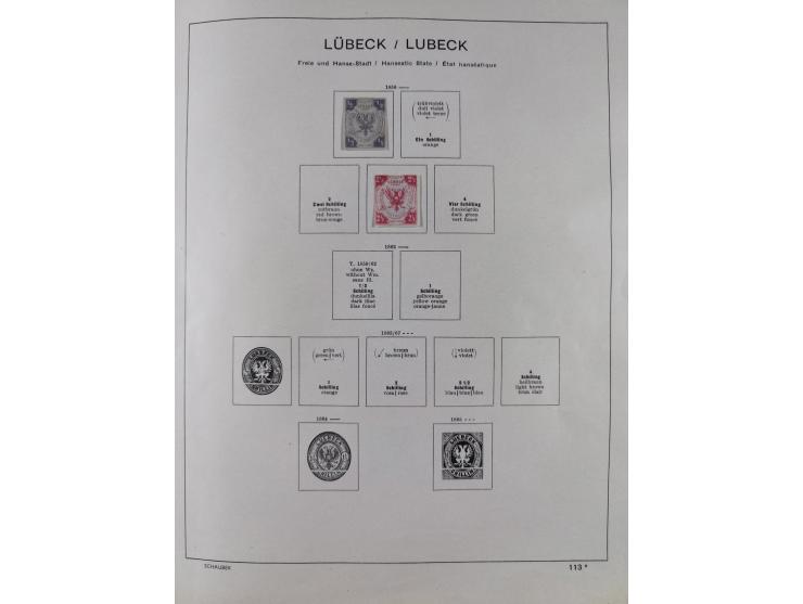 1851/1934, uriger meist gestempelter und teils ungebrauchter Sammlungsbestand in einem Schaubek Album, dabei auch wenige Brie