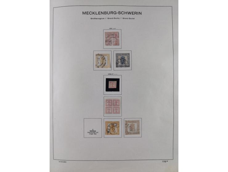 1851/1934, uriger meist gestempelter und teils ungebrauchter Sammlungsbestand in einem Schaubek Album, dabei auch wenige Brie