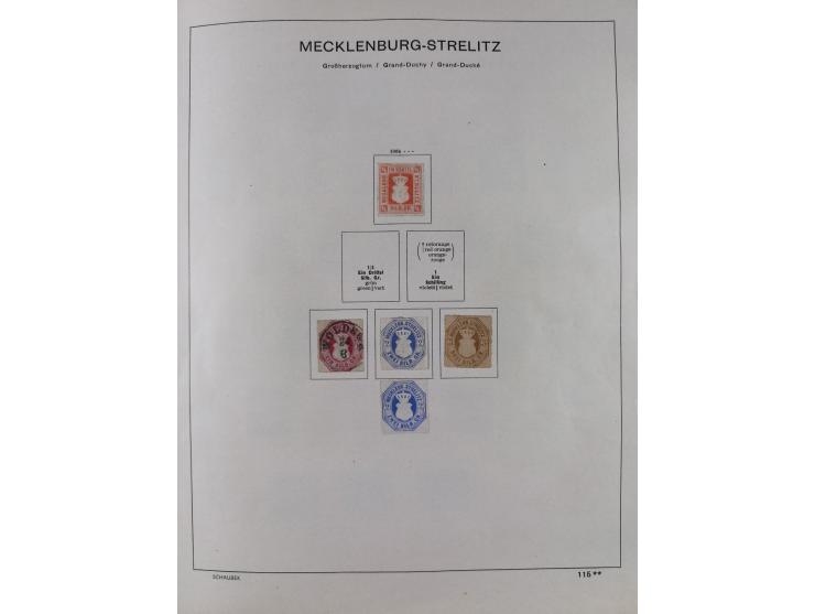 1851/1934, uriger meist gestempelter und teils ungebrauchter Sammlungsbestand in einem Schaubek Album, dabei auch wenige Brie