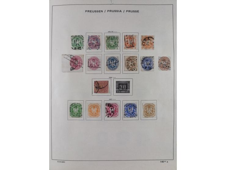 1851/1934, uriger meist gestempelter und teils ungebrauchter Sammlungsbestand in einem Schaubek Album, dabei auch wenige Brie