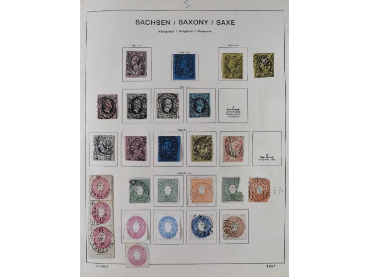 1851/1934, uriger meist gestempelter und teils ungebrauchter Sammlungsbestand in einem Schaubek Album, dabei auch wenige Brie