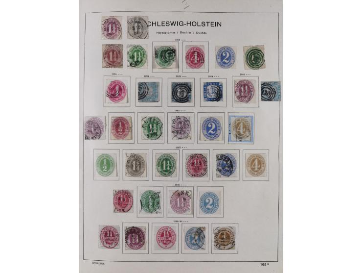 1851/1934, uriger meist gestempelter und teils ungebrauchter Sammlungsbestand in einem Schaubek Album, dabei auch wenige Brie