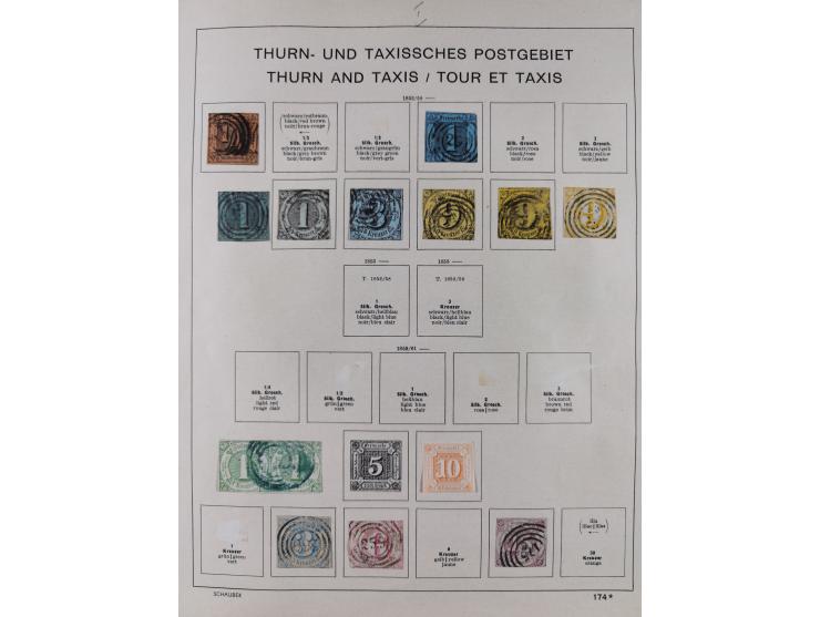 1851/1934, uriger meist gestempelter und teils ungebrauchter Sammlungsbestand in einem Schaubek Album, dabei auch wenige Brie
