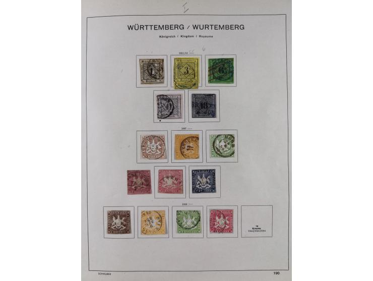 1851/1934, uriger meist gestempelter und teils ungebrauchter Sammlungsbestand in einem Schaubek Album, dabei auch wenige Brie