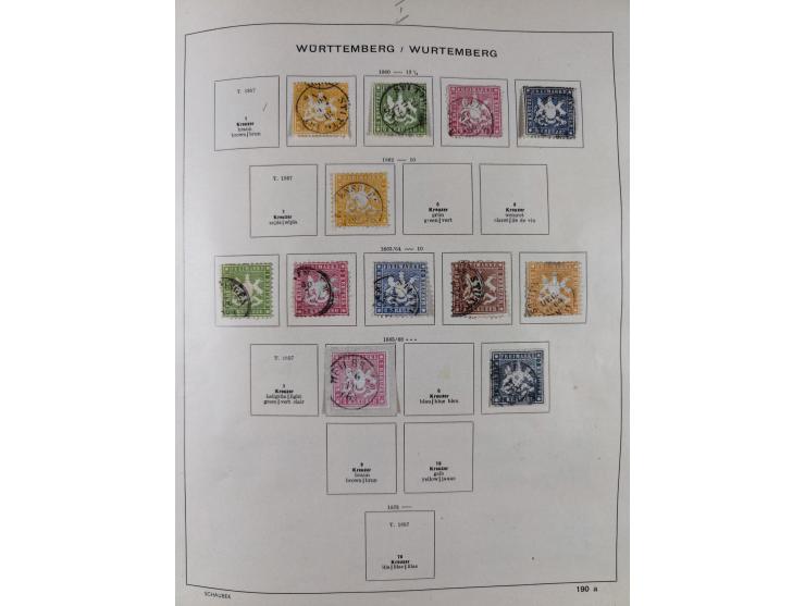 1851/1934, uriger meist gestempelter und teils ungebrauchter Sammlungsbestand in einem Schaubek Album, dabei auch wenige Brie