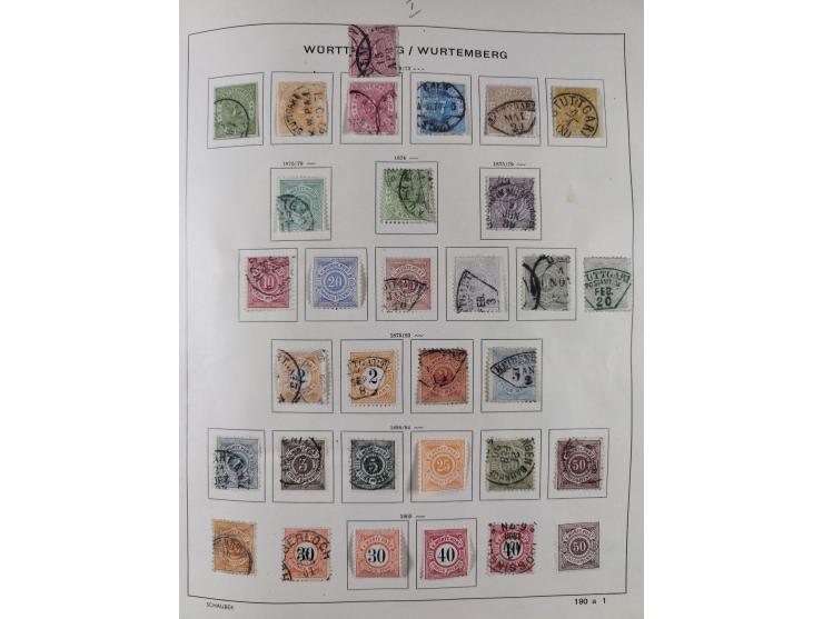 1851/1934, uriger meist gestempelter und teils ungebrauchter Sammlungsbestand in einem Schaubek Album, dabei auch wenige Brie