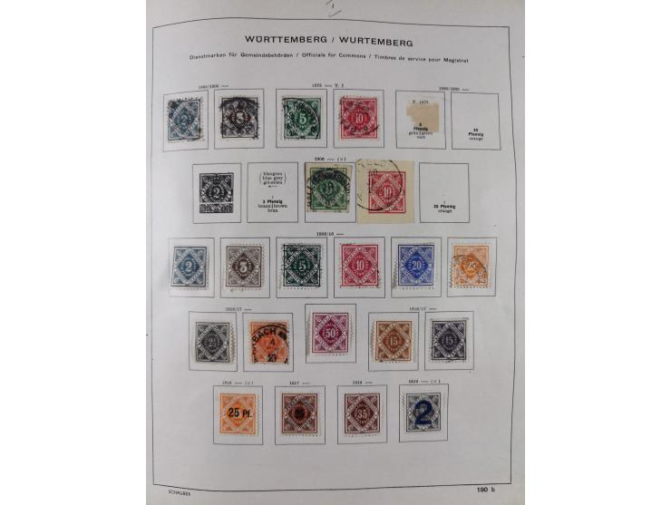 1851/1934, uriger meist gestempelter und teils ungebrauchter Sammlungsbestand in einem Schaubek Album, dabei auch wenige Brie