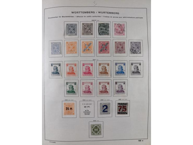 1851/1934, uriger meist gestempelter und teils ungebrauchter Sammlungsbestand in einem Schaubek Album, dabei auch wenige Brie