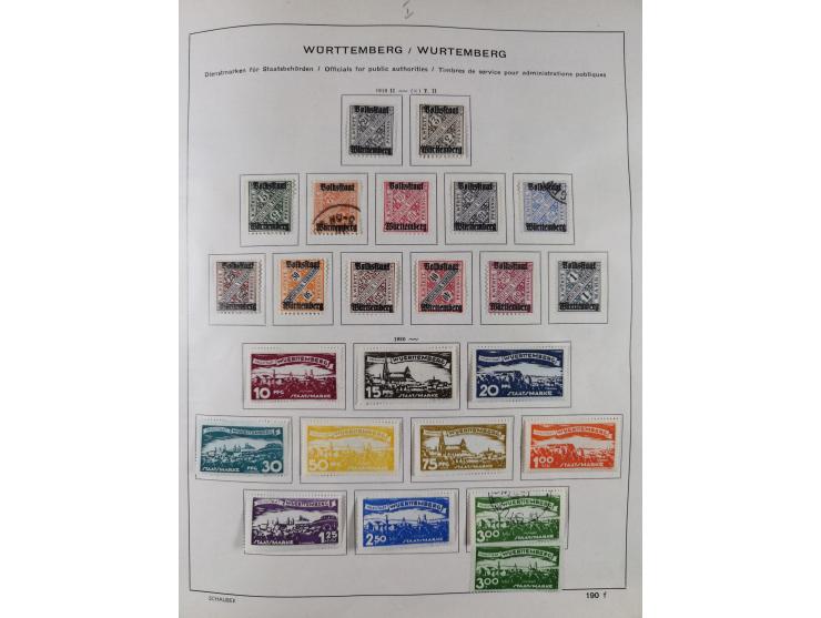 1851/1934, uriger meist gestempelter und teils ungebrauchter Sammlungsbestand in einem Schaubek Album, dabei auch wenige Brie