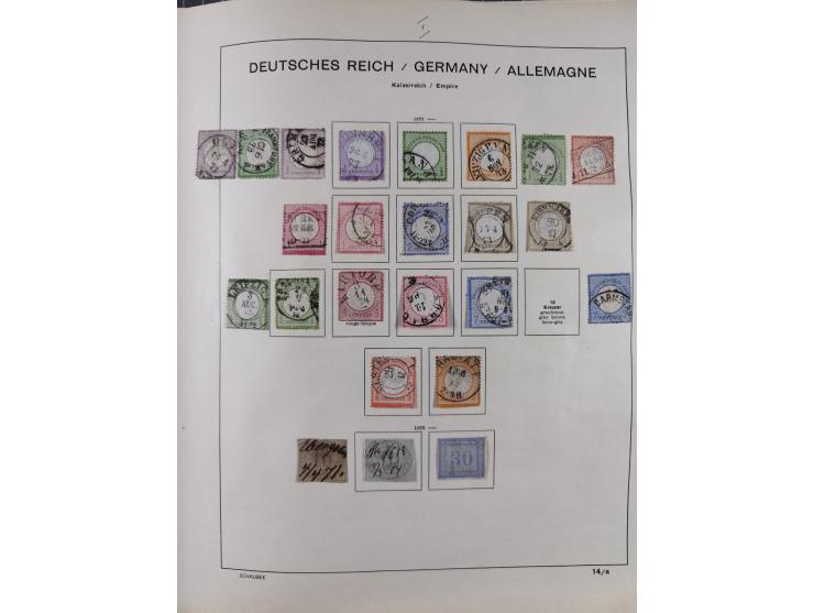 1851/1934, uriger meist gestempelter und teils ungebrauchter Sammlungsbestand in einem Schaubek Album, dabei auch wenige Brie