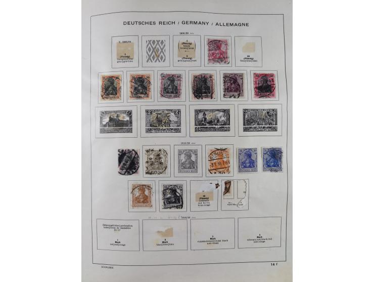 1851/1934, uriger meist gestempelter und teils ungebrauchter Sammlungsbestand in einem Schaubek Album, dabei auch wenige Brie