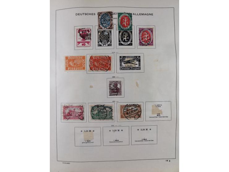 1851/1934, uriger meist gestempelter und teils ungebrauchter Sammlungsbestand in einem Schaubek Album, dabei auch wenige Brie