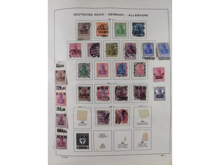 1851/1934, uriger meist gestempelter und teils ungebrauchter Sammlungsbestand in einem Schaubek Album, dabei auch wenige Brie
