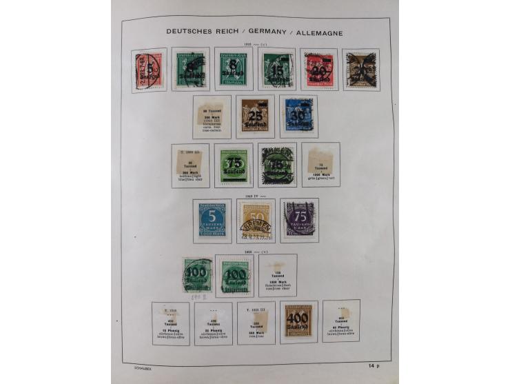 1851/1934, uriger meist gestempelter und teils ungebrauchter Sammlungsbestand in einem Schaubek Album, dabei auch wenige Brie