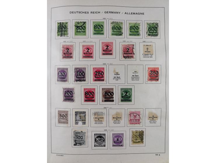1851/1934, uriger meist gestempelter und teils ungebrauchter Sammlungsbestand in einem Schaubek Album, dabei auch wenige Brie