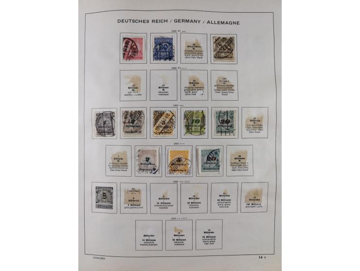 1851/1934, uriger meist gestempelter und teils ungebrauchter Sammlungsbestand in einem Schaubek Album, dabei auch wenige Brie