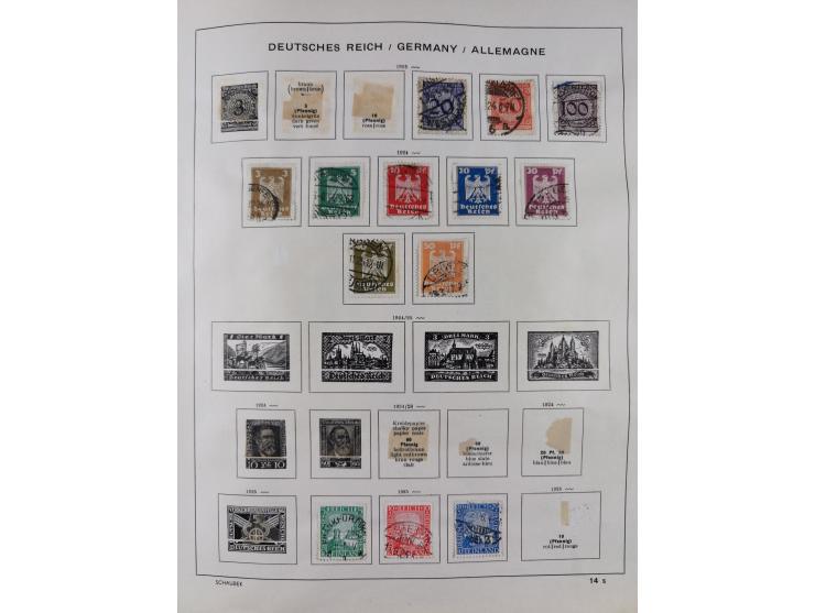 1851/1934, uriger meist gestempelter und teils ungebrauchter Sammlungsbestand in einem Schaubek Album, dabei auch wenige Brie