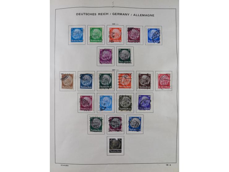 1851/1934, uriger meist gestempelter und teils ungebrauchter Sammlungsbestand in einem Schaubek Album, dabei auch wenige Brie