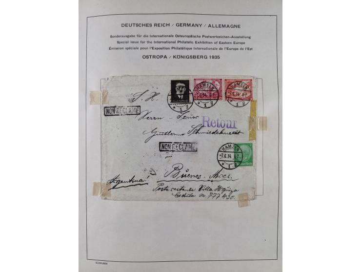 1851/1934, uriger meist gestempelter und teils ungebrauchter Sammlungsbestand in einem Schaubek Album, dabei auch wenige Brie