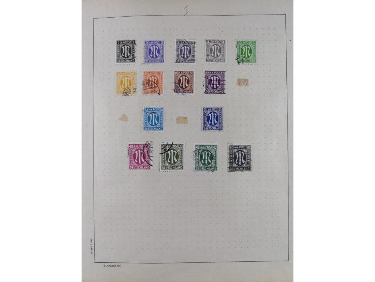 1851/1934, uriger meist gestempelter und teils ungebrauchter Sammlungsbestand in einem Schaubek Album, dabei auch wenige Brie