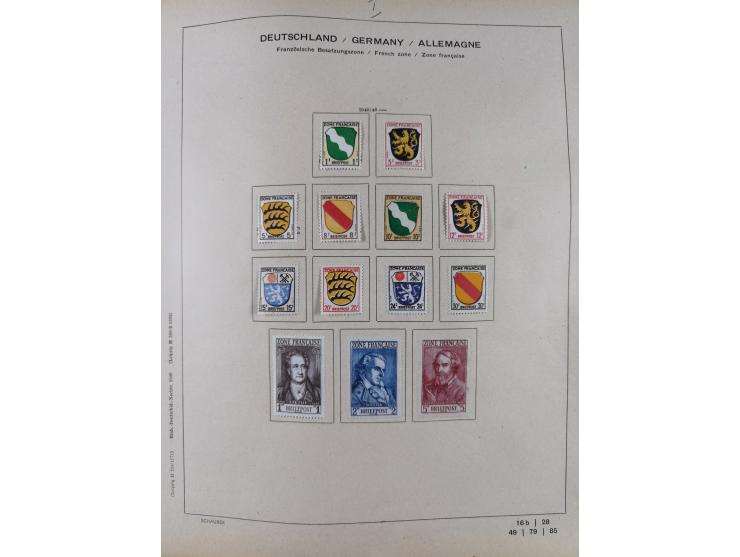 1851/1934, uriger meist gestempelter und teils ungebrauchter Sammlungsbestand in einem Schaubek Album, dabei auch wenige Brie