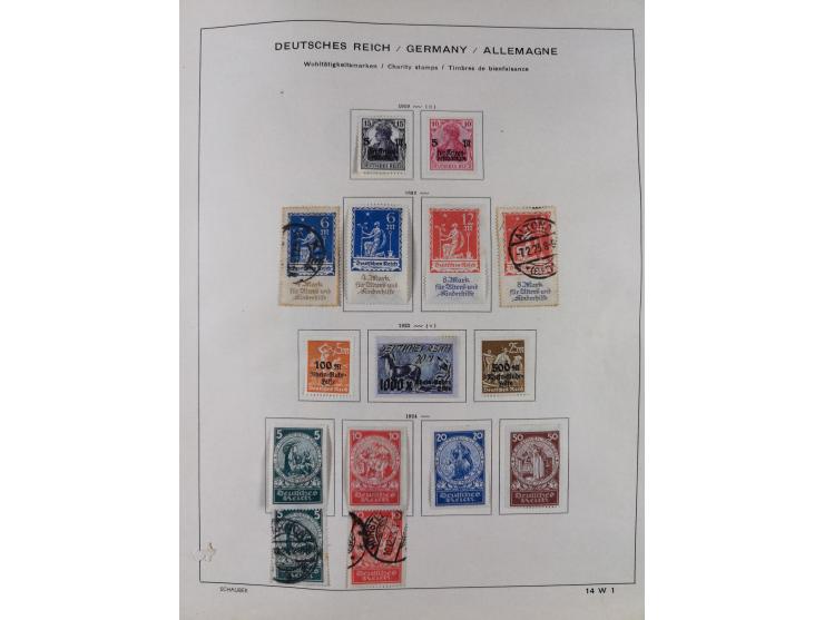 1851/1934, uriger meist gestempelter und teils ungebrauchter Sammlungsbestand in einem Schaubek Album, dabei auch wenige Brie