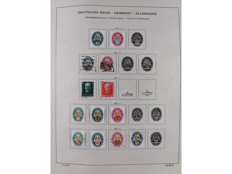 1851/1934, uriger meist gestempelter und teils ungebrauchter Sammlungsbestand in einem Schaubek Album, dabei auch wenige Brie