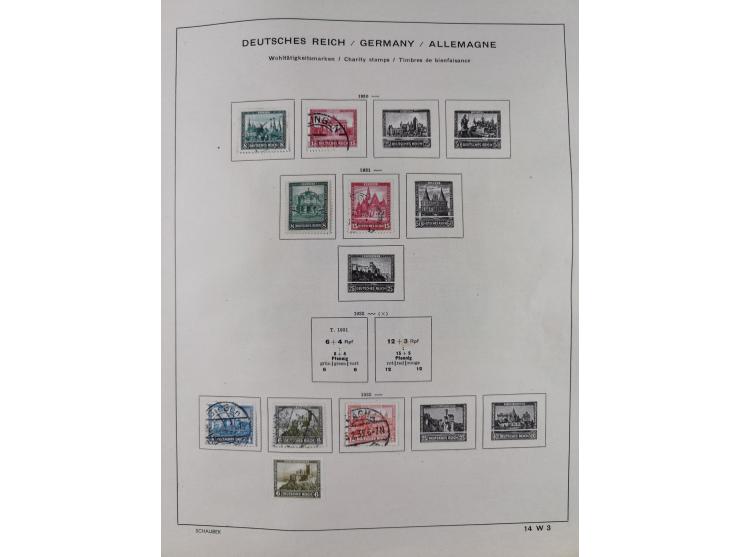 1851/1934, uriger meist gestempelter und teils ungebrauchter Sammlungsbestand in einem Schaubek Album, dabei auch wenige Brie