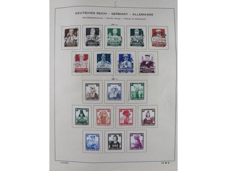 1851/1934, uriger meist gestempelter und teils ungebrauchter Sammlungsbestand in einem Schaubek Album, dabei auch wenige Brie