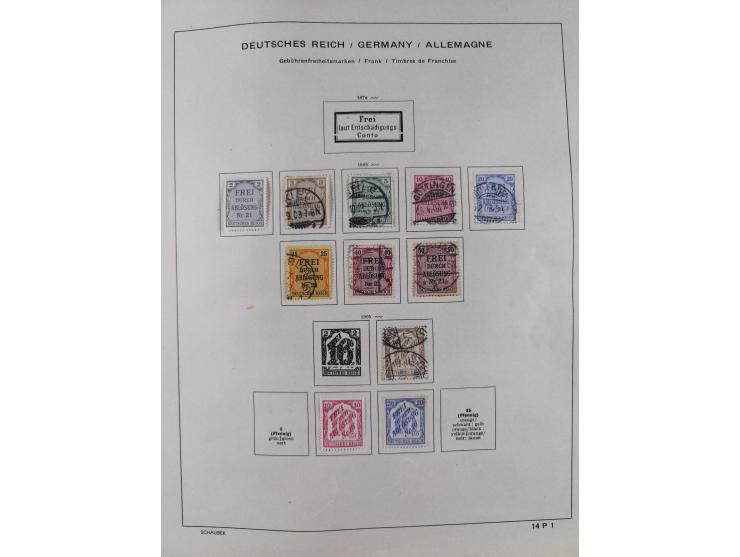 1851/1934, uriger meist gestempelter und teils ungebrauchter Sammlungsbestand in einem Schaubek Album, dabei auch wenige Brie
