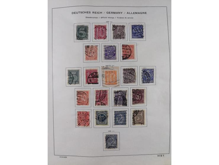 1851/1934, uriger meist gestempelter und teils ungebrauchter Sammlungsbestand in einem Schaubek Album, dabei auch wenige Brie