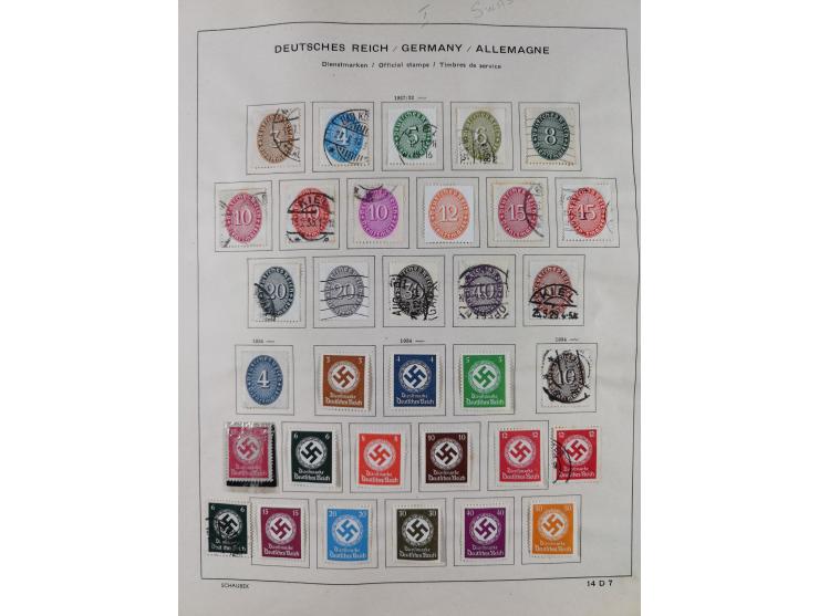 1851/1934, uriger meist gestempelter und teils ungebrauchter Sammlungsbestand in einem Schaubek Album, dabei auch wenige Brie