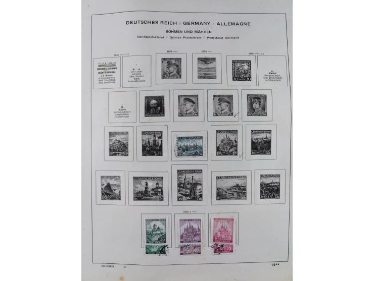 1851/1934, uriger meist gestempelter und teils ungebrauchter Sammlungsbestand in einem Schaubek Album, dabei auch wenige Brie