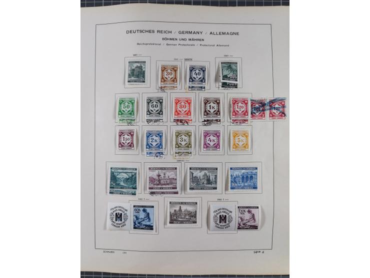 1851/1934, uriger meist gestempelter und teils ungebrauchter Sammlungsbestand in einem Schaubek Album, dabei auch wenige Brie