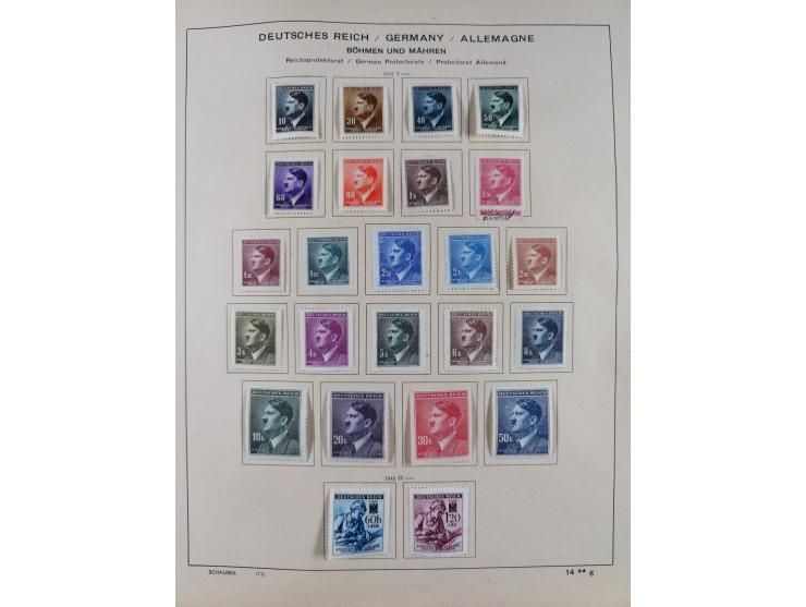 1851/1934, uriger meist gestempelter und teils ungebrauchter Sammlungsbestand in einem Schaubek Album, dabei auch wenige Brie