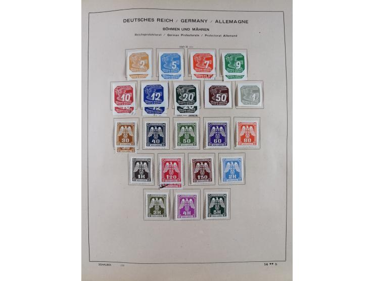 1851/1934, uriger meist gestempelter und teils ungebrauchter Sammlungsbestand in einem Schaubek Album, dabei auch wenige Brie