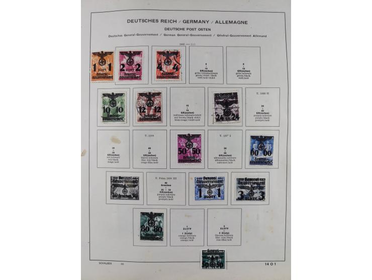 1851/1934, uriger meist gestempelter und teils ungebrauchter Sammlungsbestand in einem Schaubek Album, dabei auch wenige Brie