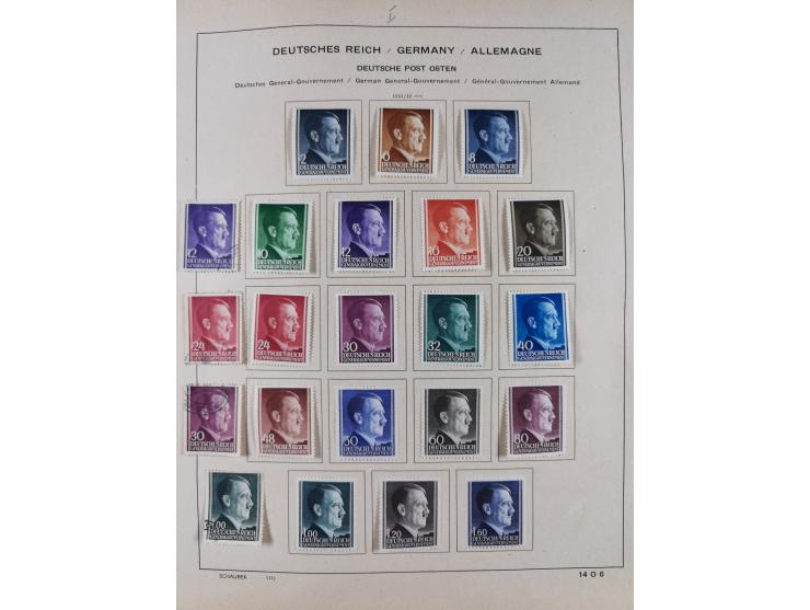 1851/1934, uriger meist gestempelter und teils ungebrauchter Sammlungsbestand in einem Schaubek Album, dabei auch wenige Brie