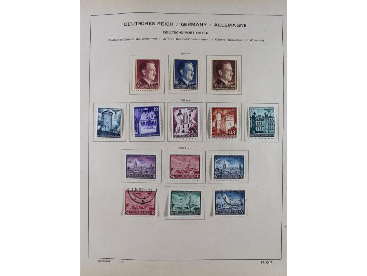 1851/1934, uriger meist gestempelter und teils ungebrauchter Sammlungsbestand in einem Schaubek Album, dabei auch wenige Brie