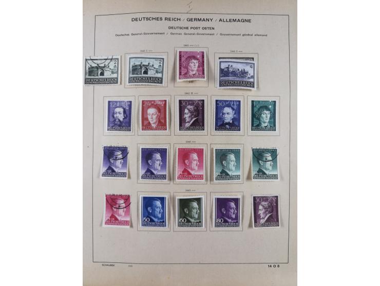 1851/1934, uriger meist gestempelter und teils ungebrauchter Sammlungsbestand in einem Schaubek Album, dabei auch wenige Brie