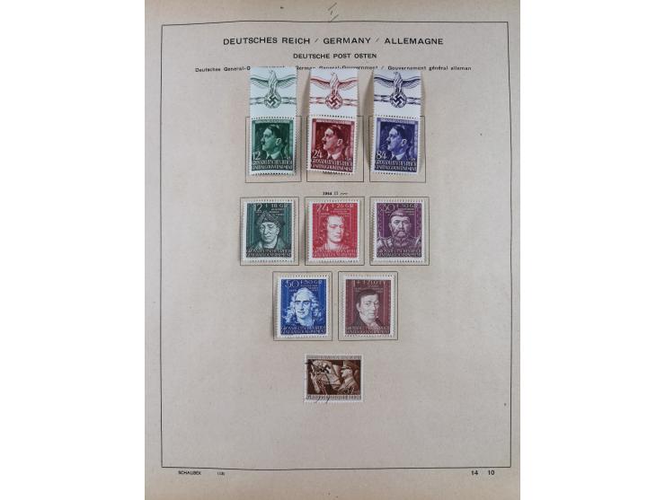 1851/1934, uriger meist gestempelter und teils ungebrauchter Sammlungsbestand in einem Schaubek Album, dabei auch wenige Brie