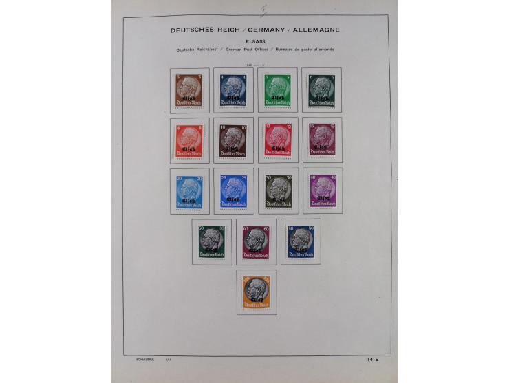 1851/1934, uriger meist gestempelter und teils ungebrauchter Sammlungsbestand in einem Schaubek Album, dabei auch wenige Brie
