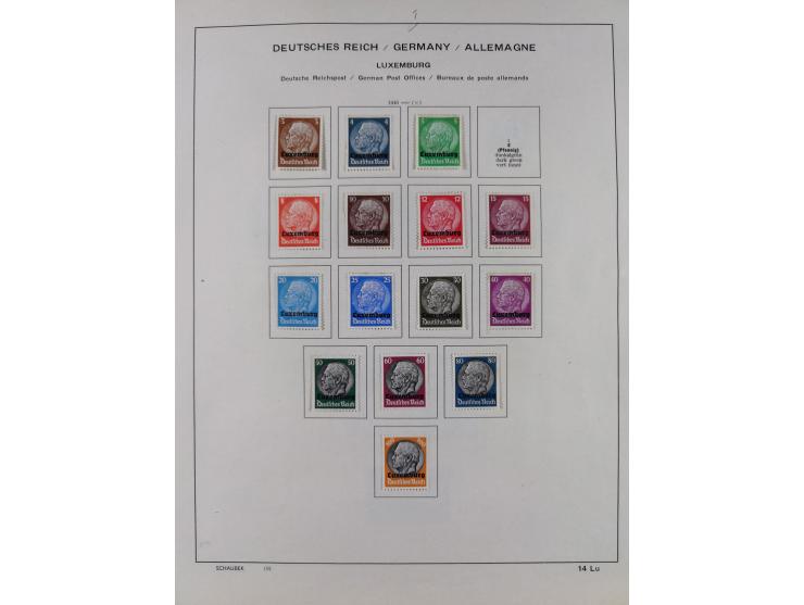1851/1934, uriger meist gestempelter und teils ungebrauchter Sammlungsbestand in einem Schaubek Album, dabei auch wenige Brie