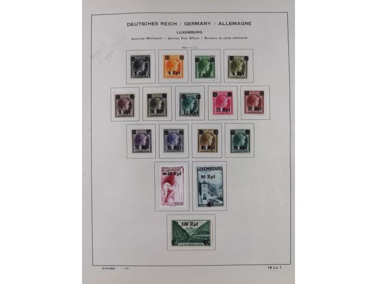 1851/1934, uriger meist gestempelter und teils ungebrauchter Sammlungsbestand in einem Schaubek Album, dabei auch wenige Brie