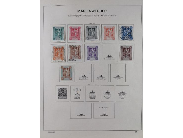 1851/1934, uriger meist gestempelter und teils ungebrauchter Sammlungsbestand in einem Schaubek Album, dabei auch wenige Brie