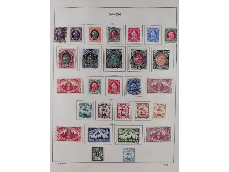 1851/1934, uriger meist gestempelter und teils ungebrauchter Sammlungsbestand in einem Schaubek Album, dabei auch wenige Brie